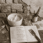 chaux aérienne pots outils carnet atelier