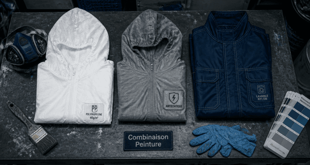 combi peinture antistatique et jetable vue d'ensemble