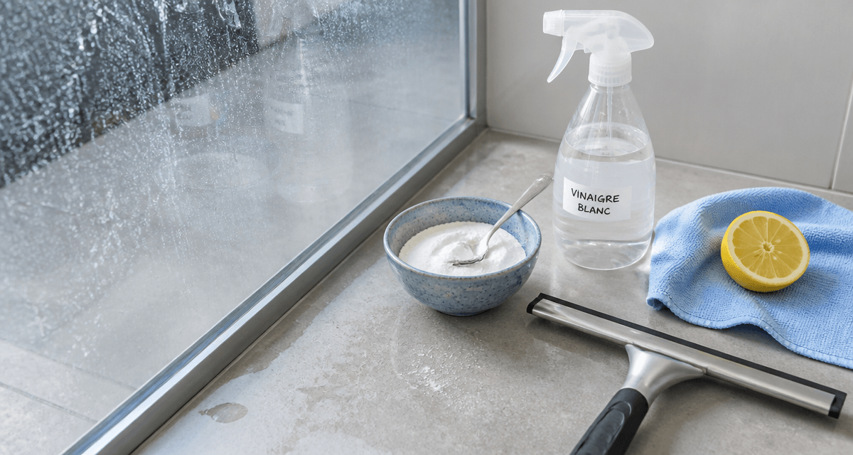 Enlever le calcaire sur les parois de douche avec des produits naturels