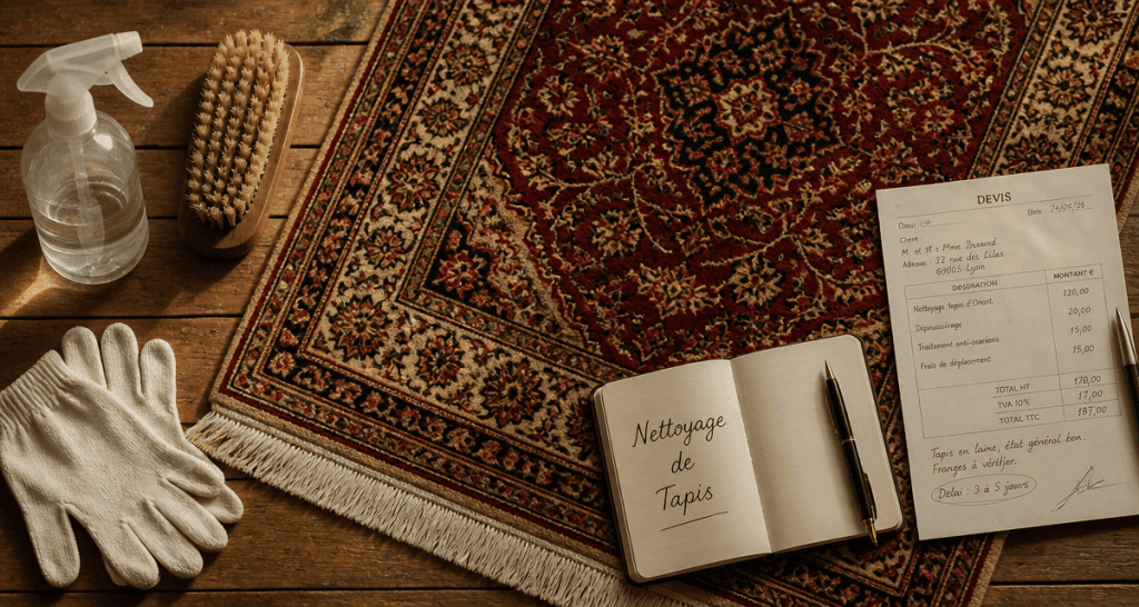 ou faire nettoyer un tapis avec accessoires atelier