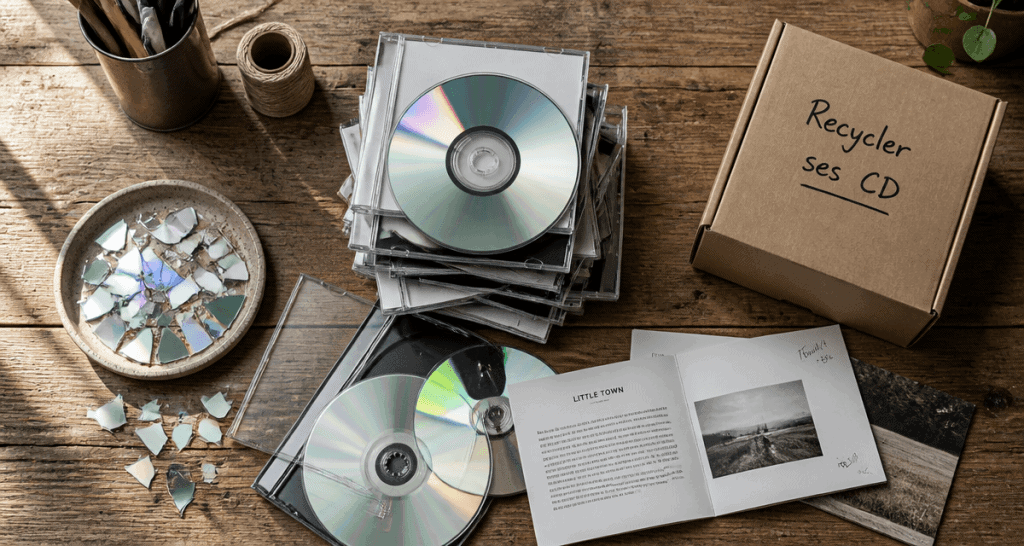 ou jeter les cd sur un bureau recyclage