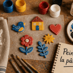peindre la pate a sel figurines et peinture