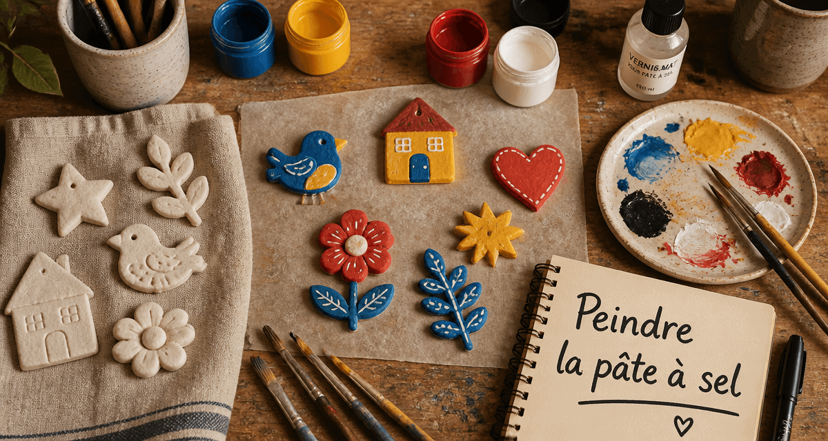 peindre la pate a sel figurines et peinture