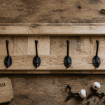 porte manteau palettes artisanal en bois brut