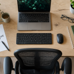 Top chaise ergonomique vue de dessus au bureau