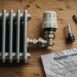 Fonctionnement vanne thermostatique : réglage du radiateur