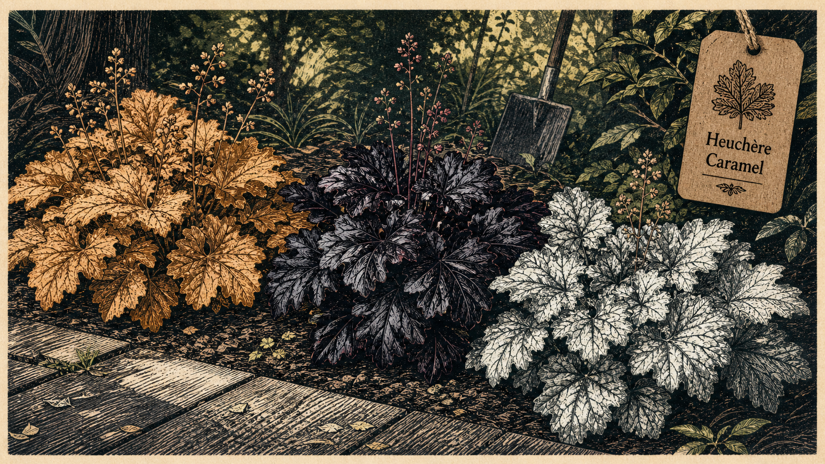 Les plus belles heuchères en bordure d’ombre
