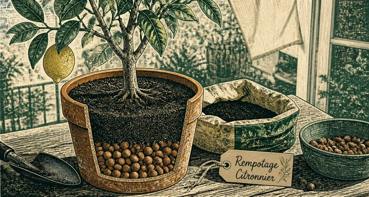 Quand rempoter citronnier : rempotage en pot terre cuite et terreau neuf