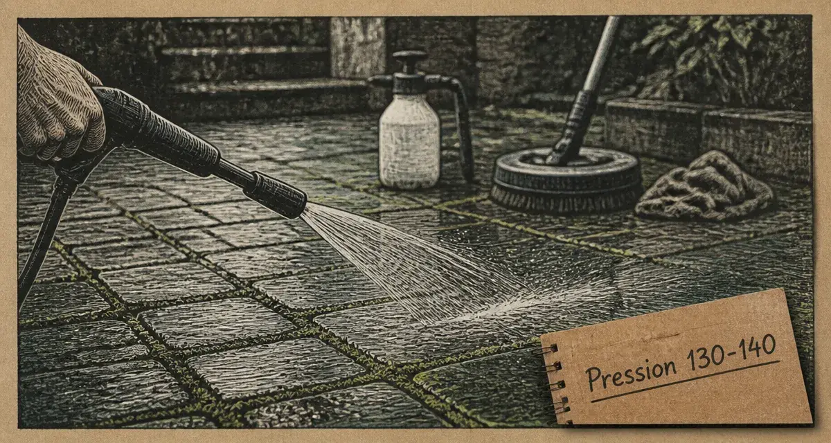 Quelle puissance pour un Karcher : pression 130–140 pour terrasse en pierre