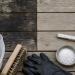 Acide oxalique bois avant après : bois noirci et éclairci