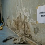 Assèchement des murs : traces de salpêtre et humidité sur mur