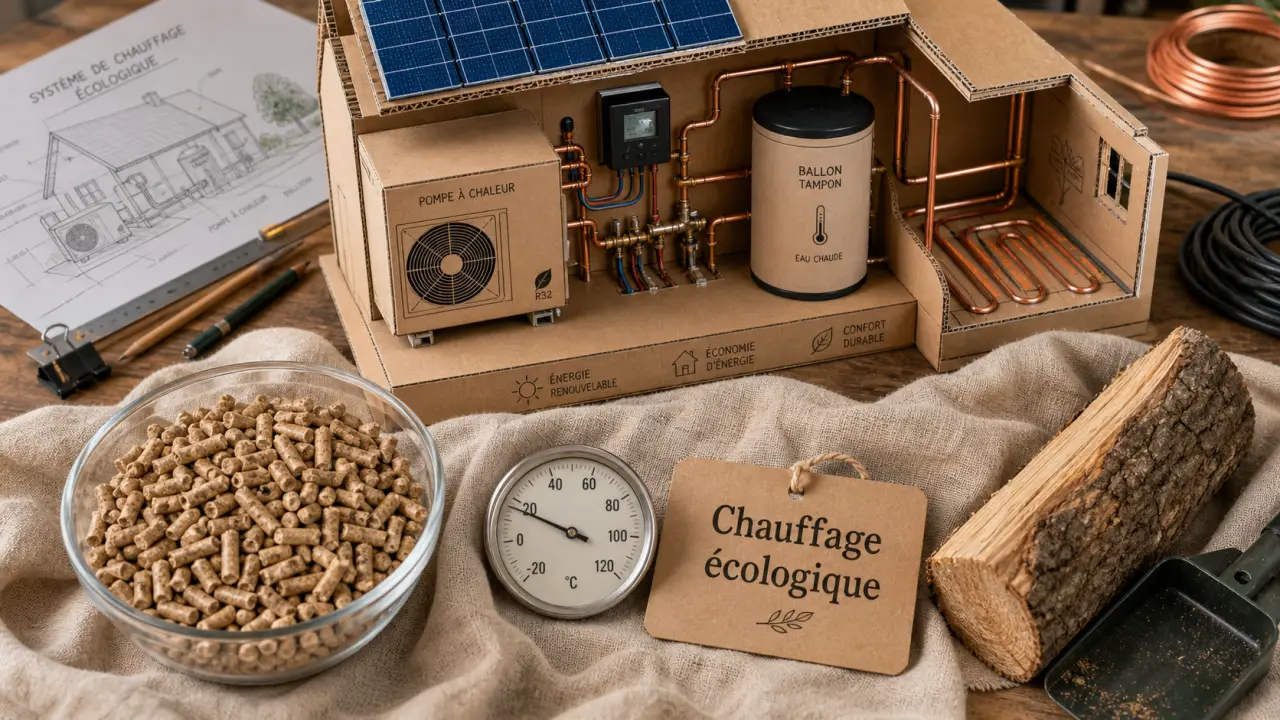 Chauffage écologique : comparaison bois, solaire et pompe à chaleur