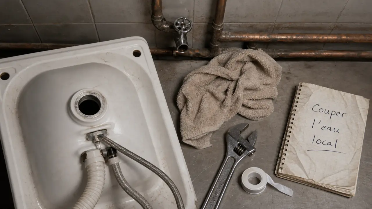 Comment couper l’eau d’un seul robinet : robinet d’arrêt sous l’évier