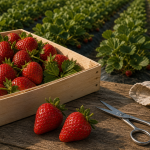 Comment cueillir les fraises sans les abîmer : barquette de fraises mûres