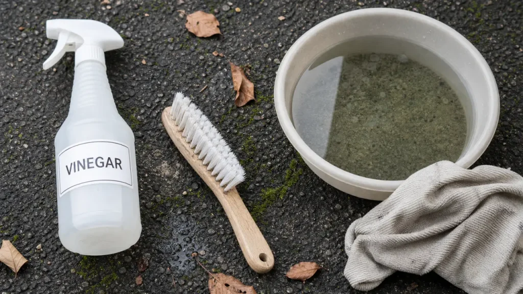 Enlever la mousse sur le goudron avec du vinaigre blanc : 50 %, 2 heures et les erreurs à éviter