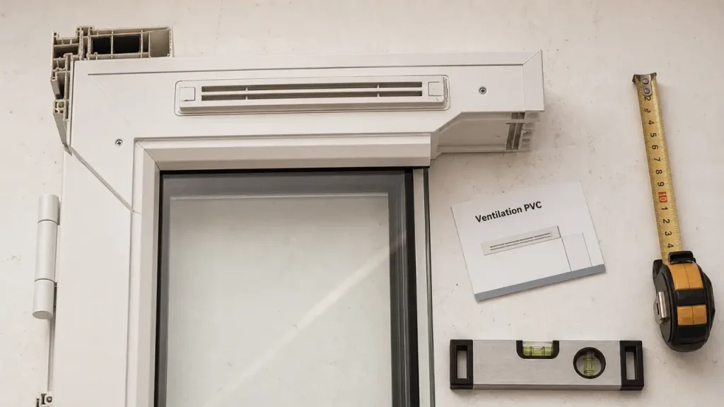 Grille d’aération sur fenêtre PVC : obligations, débits et pose conforme