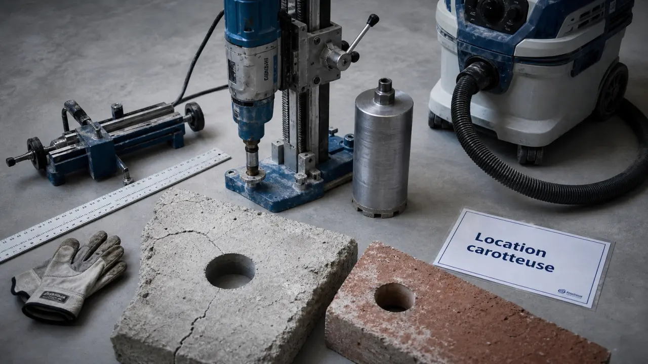 Location carotteuse brico dépôt : perçage béton à la carotteuse diamant