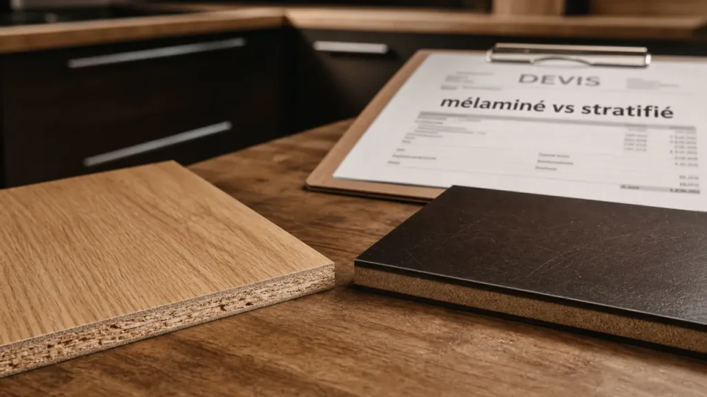 Mélaminé ou stratifié : lequel choisir selon l’usage, les rayures et la chaleur ?