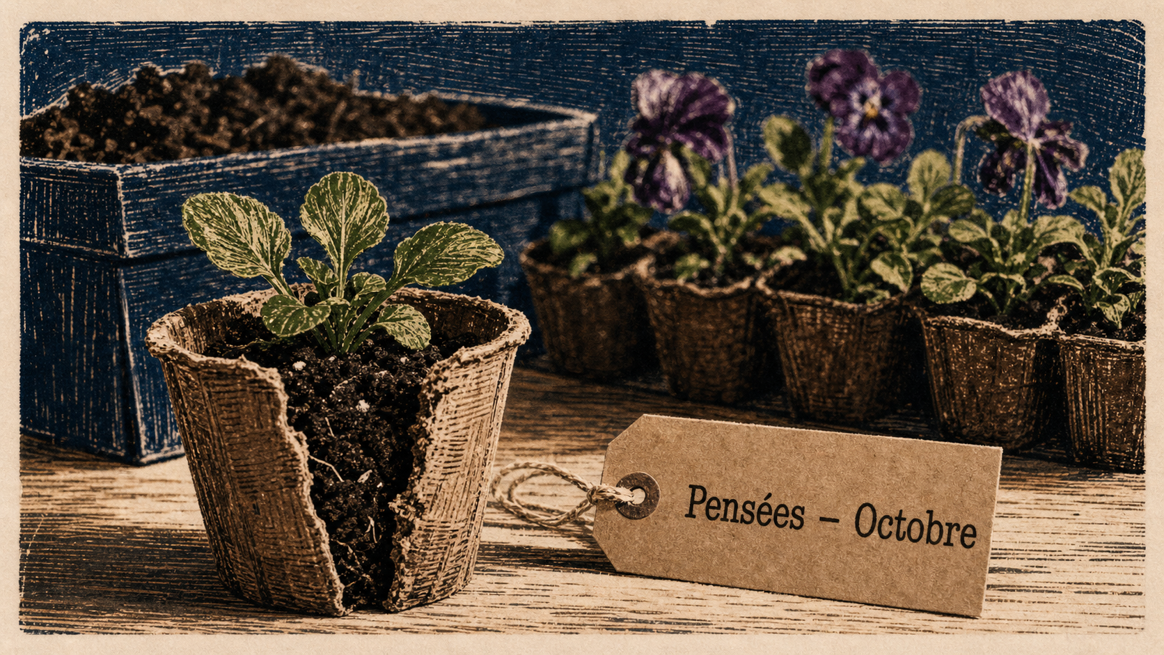 Quand planter des pensées en octobre : godet et semis Viola