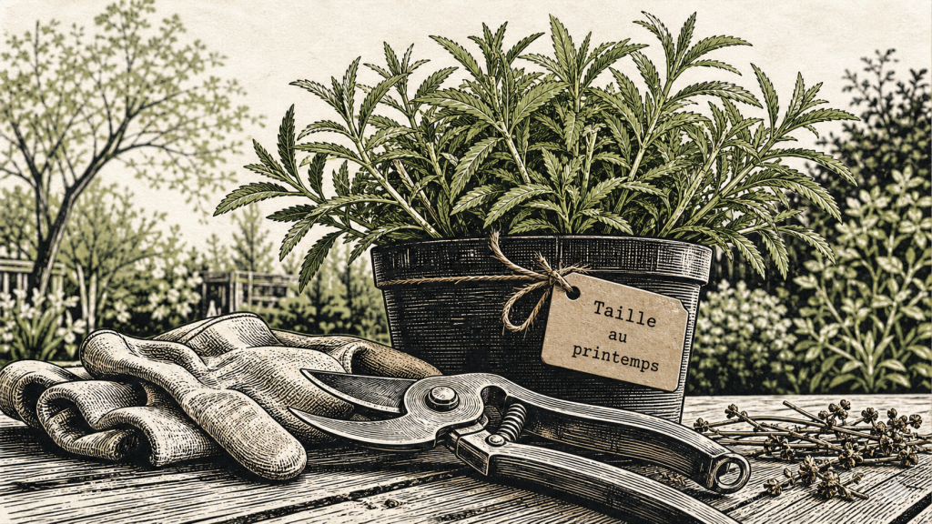 Quand tailler la verveine au printemps : sécateur et nœuds de taille