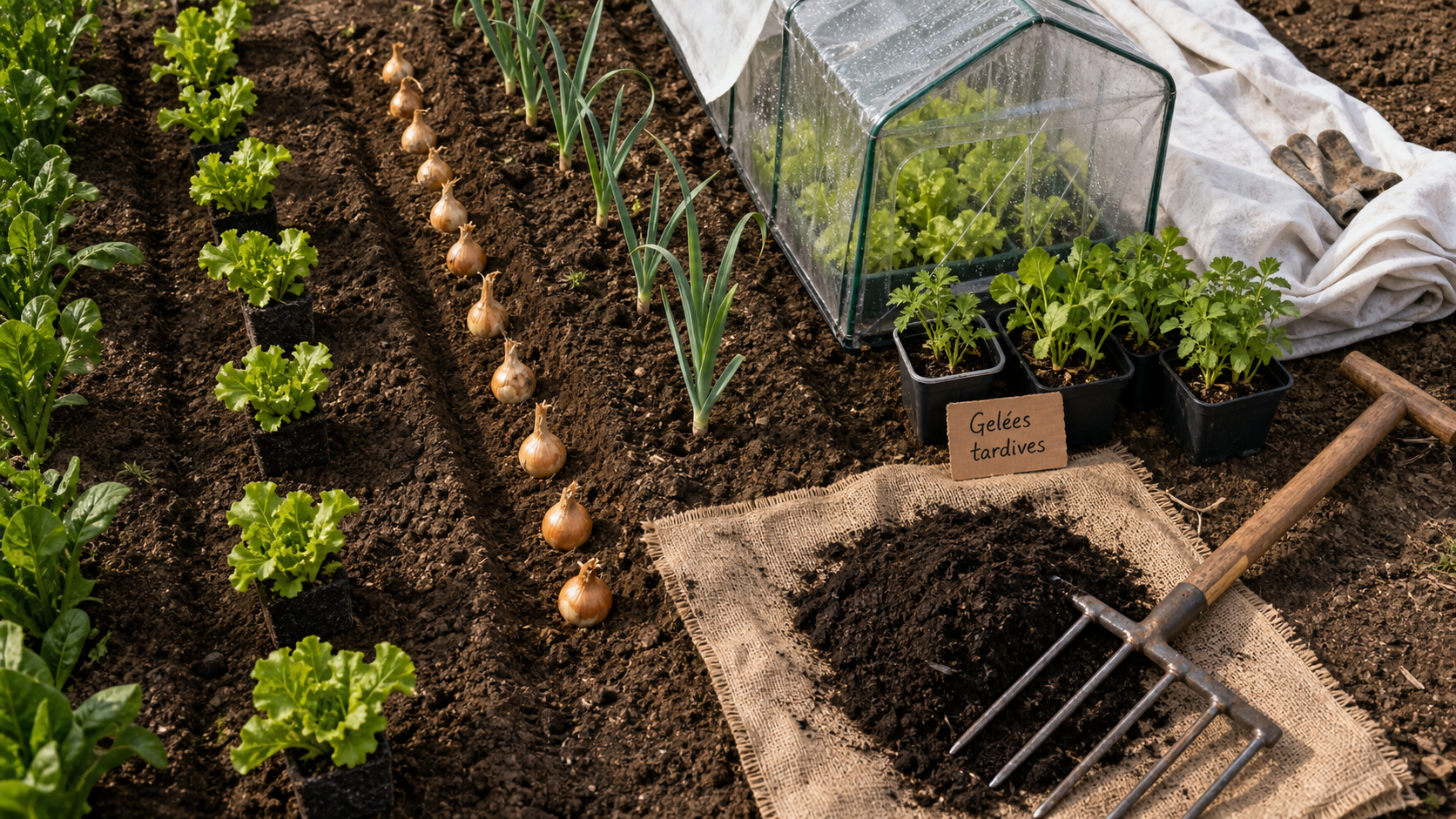 Que planter en avril au potager : laitues, pommes de terre et semis sous abri
