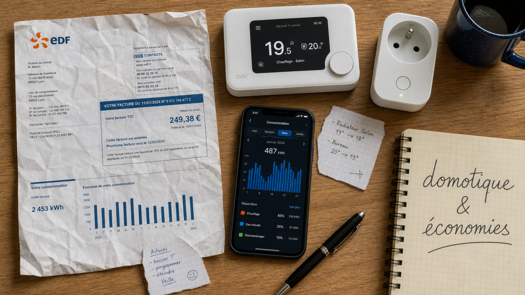 Thermostat connecté et scénario domotique pour réduire sa facture d’électricité avec la domotique