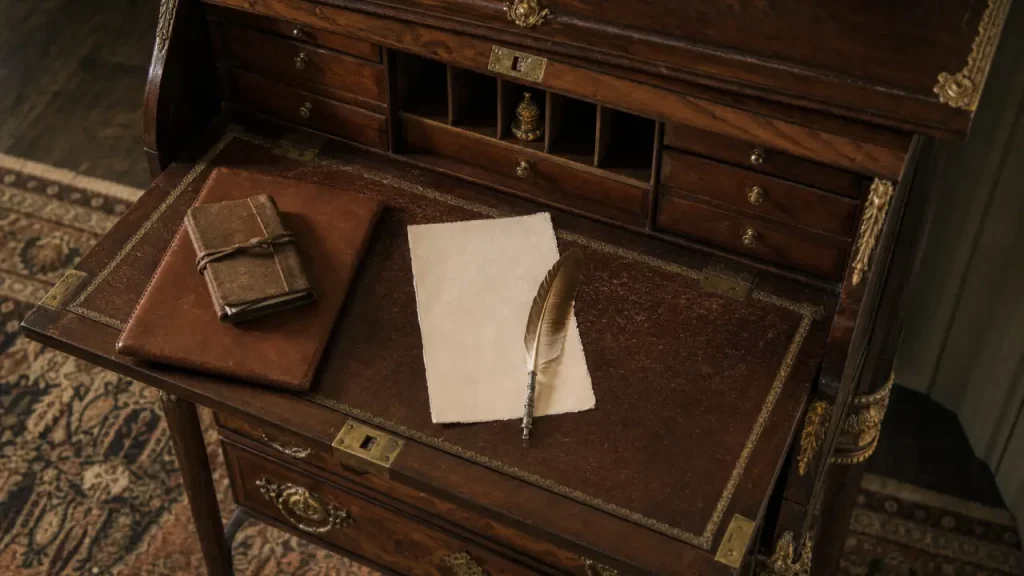 Secrétaire ancien meuble : plateau rabattable, styles Louis XV et critères à vérifier