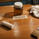 Vitrifier un plan de travail en bois : planche de chêne vitrifiée