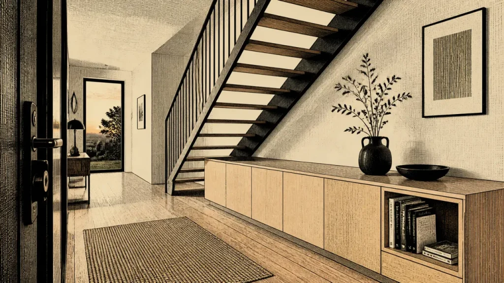 Rangement, bureau ou coin lecture sous un escalier ouvert : quelle solution pour ne pas alourdir la pièce ?