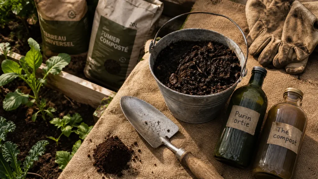Compost, cendres, purins : les engrais naturels qui nourrissent le potager sans déséquilibrer la terre