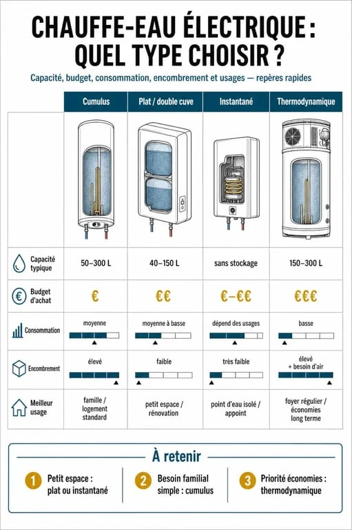 Comparatif meilleure chauffe eau electrique des types et critères de choix
