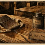 Huile de lin essence de térébenthine : dosages 50/50 et 70/30, pinceau sur bois