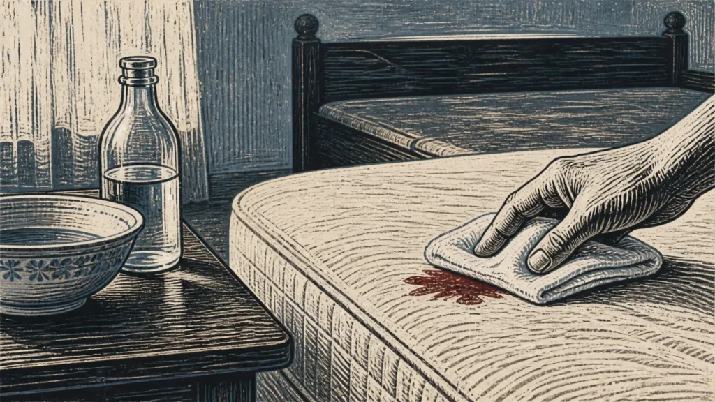 Tache de sang sur matelas : l&rsquo;eau froide, le bicarbonate et les erreurs à éviter
