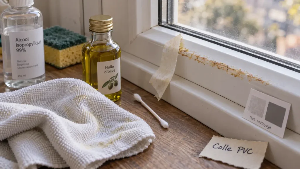 Enlever de la colle sur une fenêtre en PVC : 3 méthodes efficaces sans abîmer le support