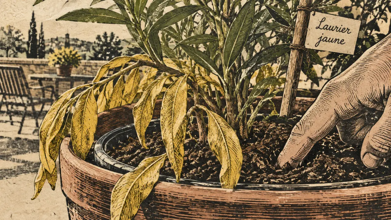 Laurier rose jauni : feuilles jaunes en pot, diagnostic rapide