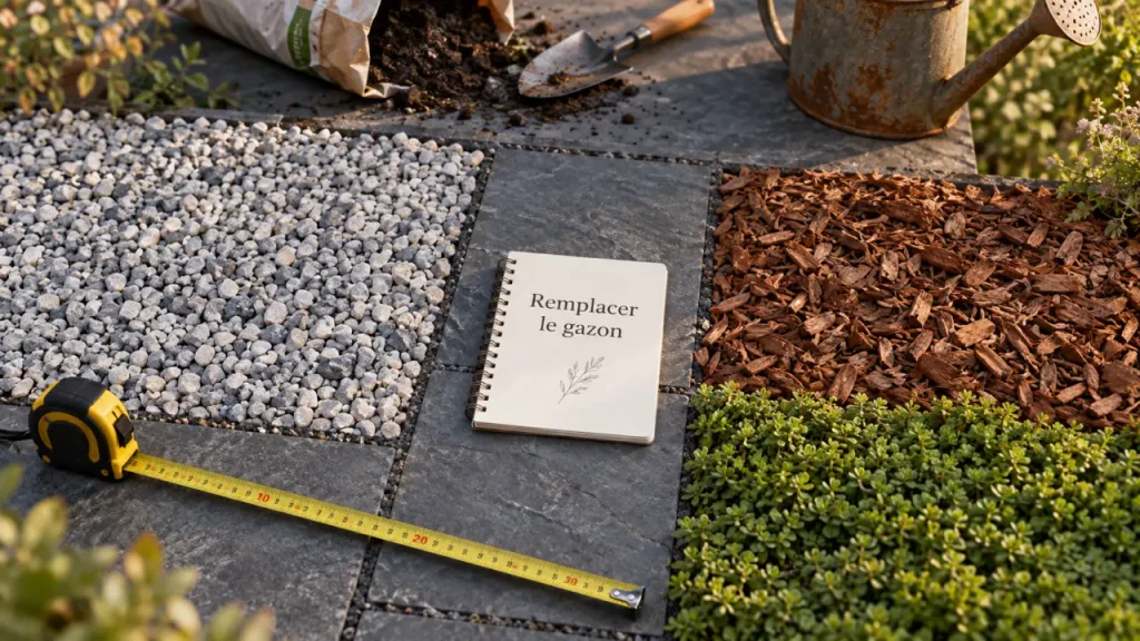 Par quoi remplacer le gazon ? Un jardin plus sobre, adapté aux jeux, à la sécheresse et à l’ombre