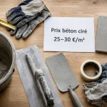 Prix du béton ciré au m2 : support de pose béton ciré