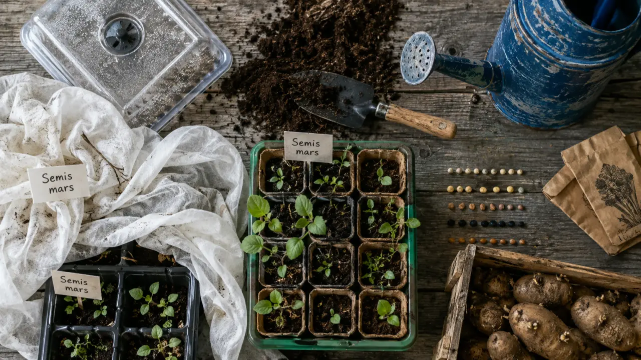 Que planter en mars au potager : semis sous abri et protection contre les gelées